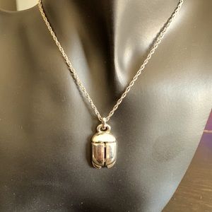Trifari scarab necklace